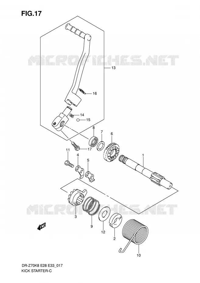 KICK Suzuki MOTO 70 DR-Z 2009  DR-Z70K9(E28/E33)