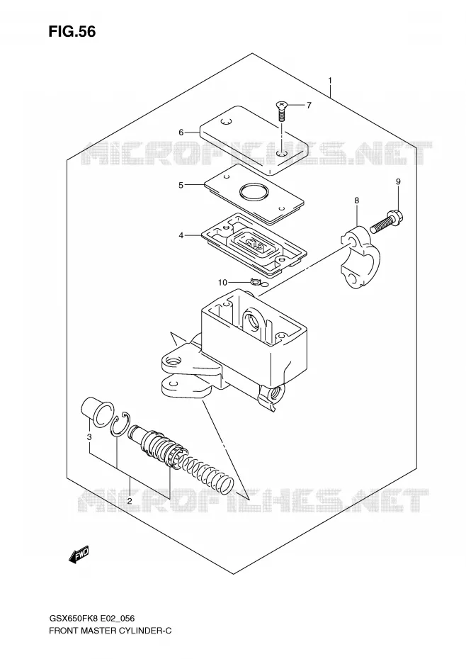 MAITRE CYLINDRE AVANT Suzuki MOTO 650 GSX-F 2009  GSX650FUAK9(E2)