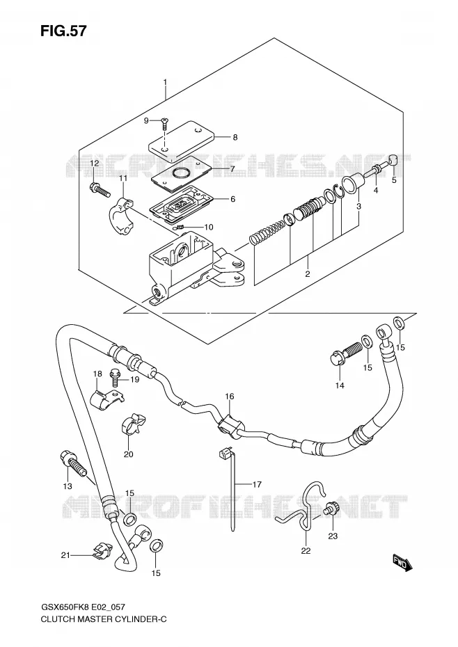MAITRE CYLINDRE D'EMBRAYAGE Suzuki MOTO 650 GSX-F 2010  GSX650FUL0(E2)