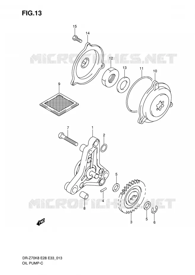 POMPE A HUILE Suzuki MOTO 70 DR-Z 2009  DR-Z70K9(E28/E33)