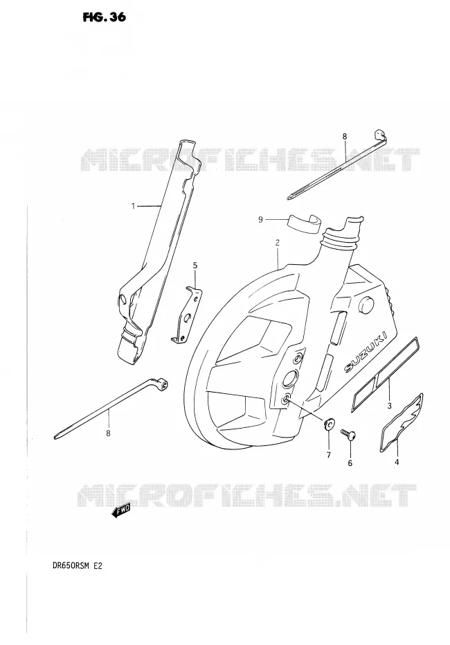 PROTECTIONS DE FOURCHE Suzuki MOTO 650 DR 1990  DR650RSL(E2)