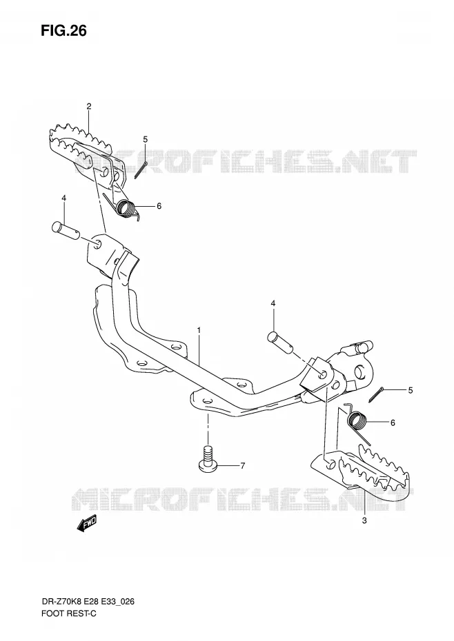 REPOSE PIED Suzuki MOTO 70 DR-Z 2009  DR-Z70K9(E28/E33)