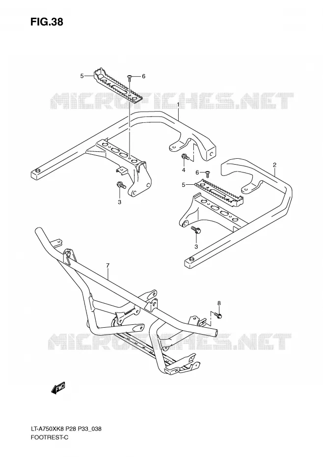 REPOSE PIED Suzuki QUAD 750 KINGQUAD 2008  LT-A750XK8(P28/P33)