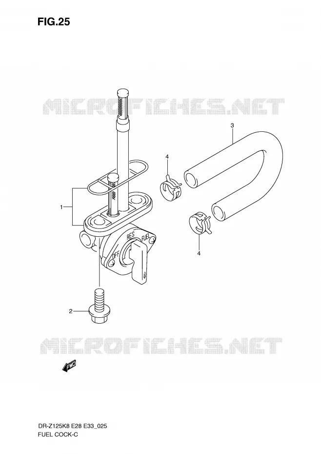 ROBINET D'ESSENCE Suzuki MOTO 125 DR-Z 2012  DR-Z125LL0(E28/E33)