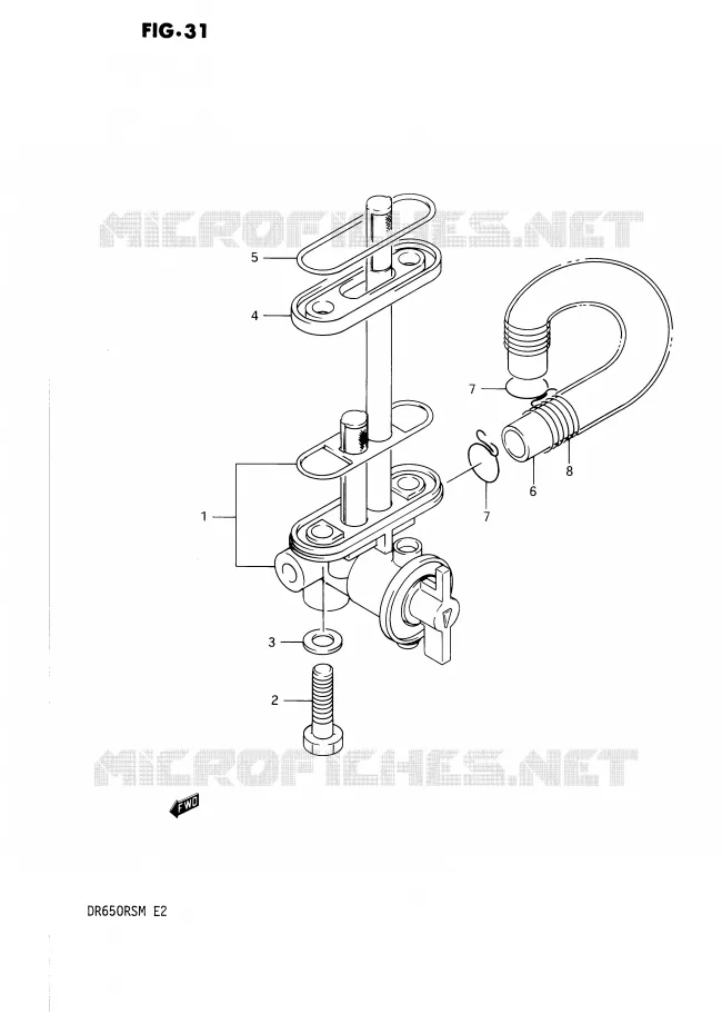 ROBINET D'ESSENCE Suzuki MOTO 650 DR 1990  DR650RSL(E2)