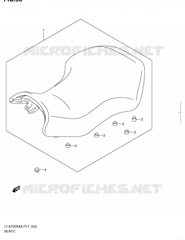 SELLE (P17) Suzuki QUAD 750 KINGQUAD 2009  LT-A750XZK9(P17)