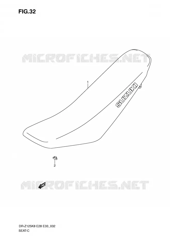 SELLE Suzuki MOTO 125 DR-Z 2012  DR-Z125LL0(E28/E33)
