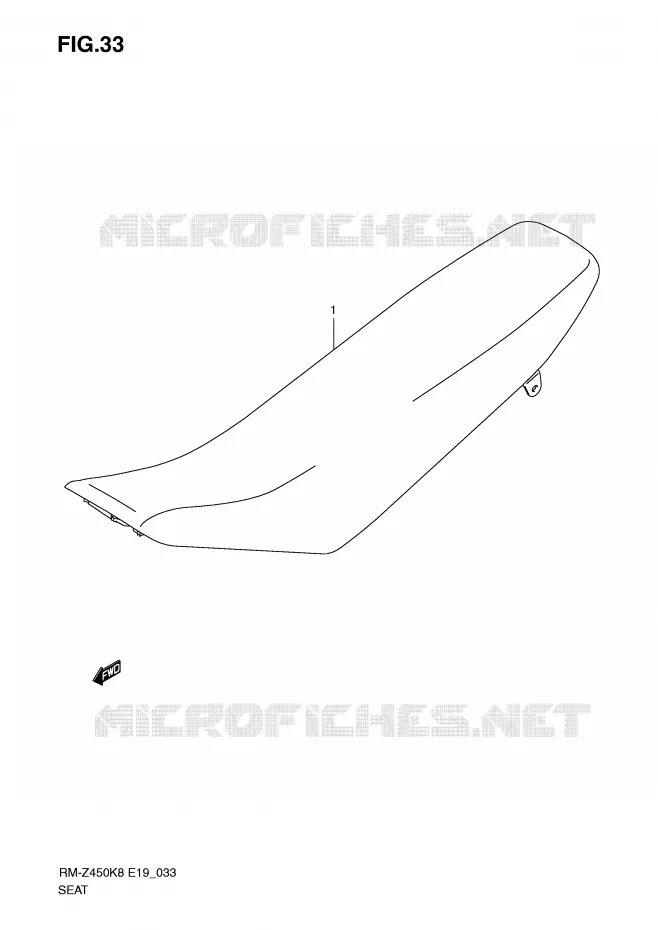 SELLE Suzuki MOTO 450 RM-Z 2009  RM-Z450K9(E19)