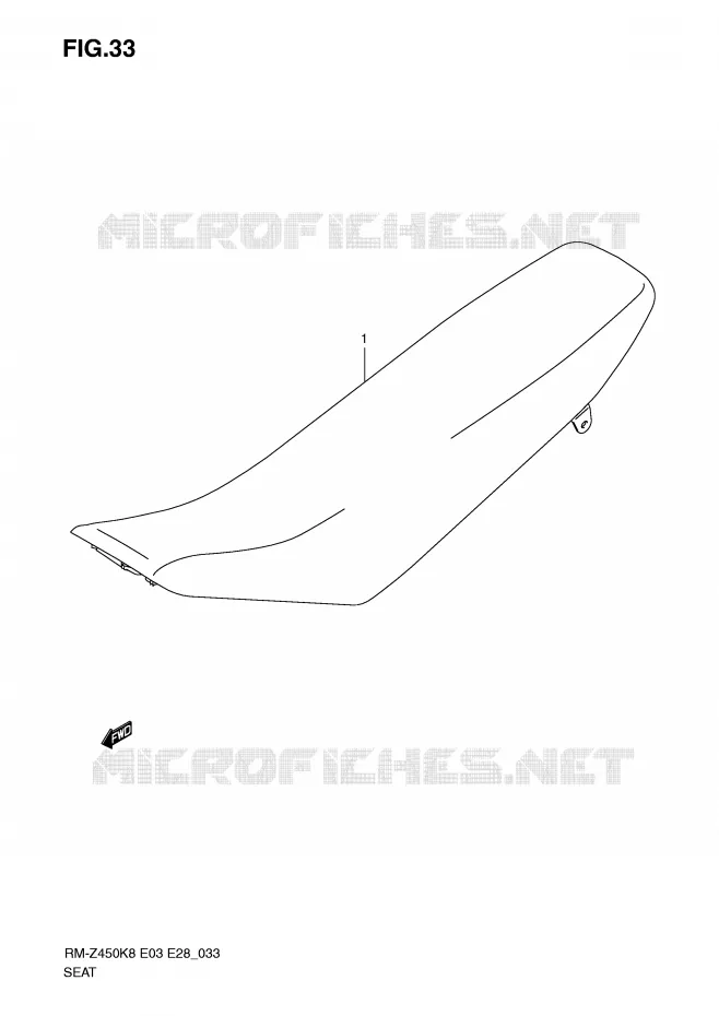 SELLE Suzuki MOTO 450 RM-Z 2011  RM-Z450L1(E3/E28)
