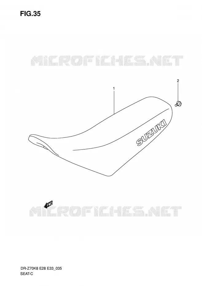 SELLE Suzuki MOTO 70 DR-Z 2012  DR-Z70L0(E28/E33)