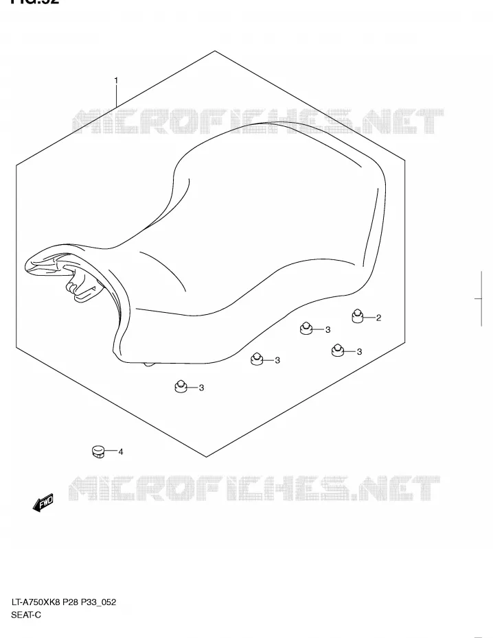 SELLE Suzuki QUAD 750 KINGQUAD 2008  LT-A750XZK8(P28/P33)