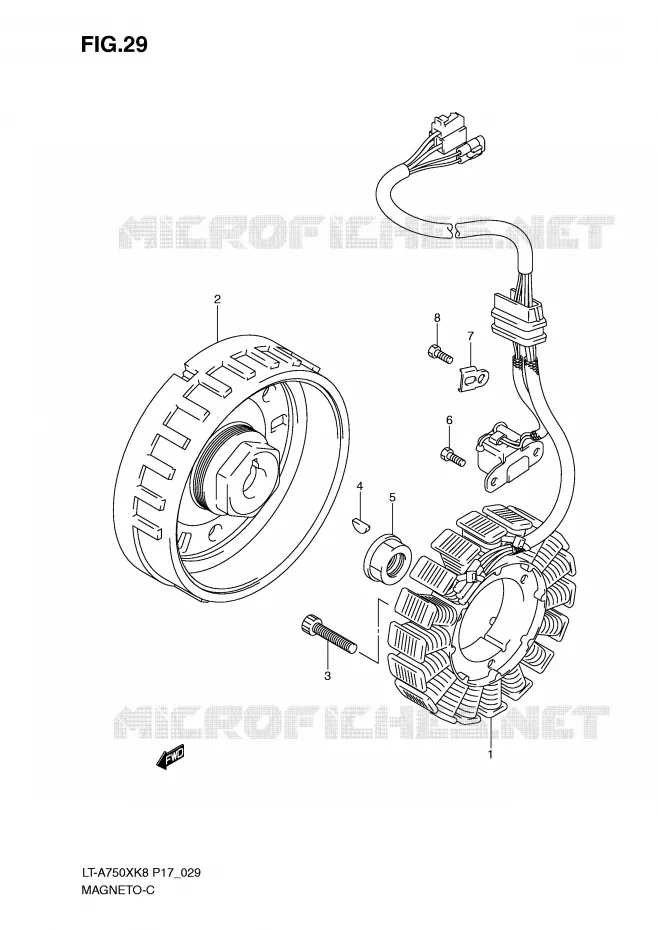 ALLUMAGE ROTOR - STATOR Suzuki QUAD 750 KINGQUAD 2010  LT-A750XL0(P17)