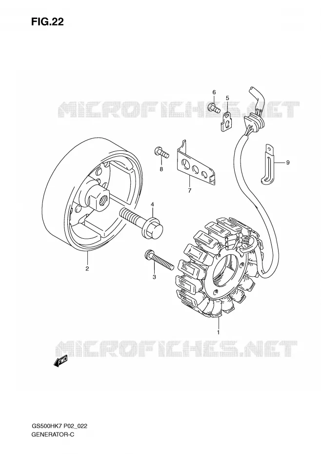 ALTERNATEUR Suzuki MOTO 500 GS-E 2007  GS500HK7(P02)