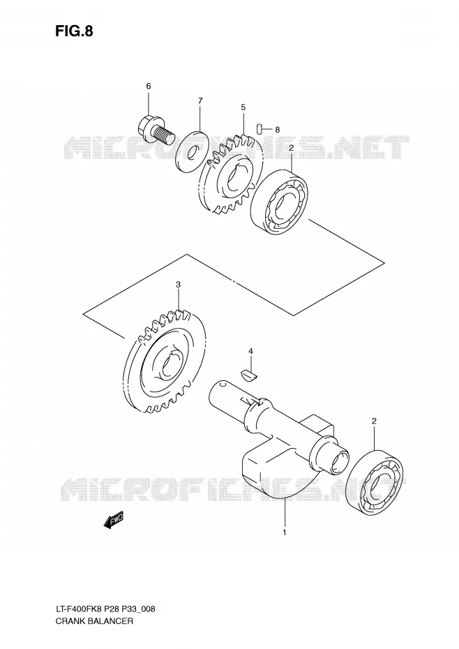 BALANCIER Suzuki QUAD 400 KINGQUAD 2009  LT-F400FK9(P28/P33)