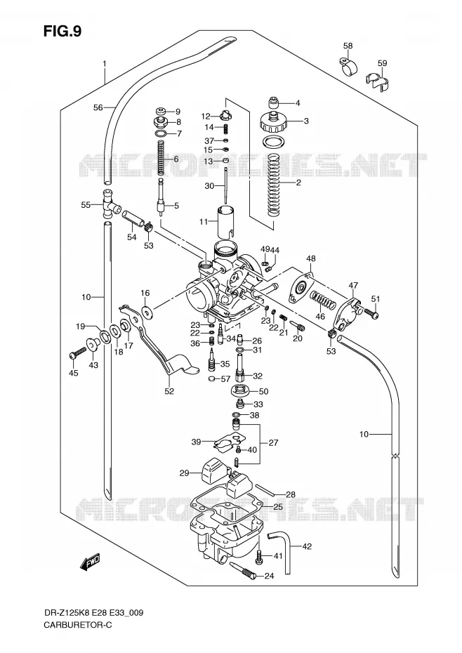 CARBURATEUR Suzuki MOTO 125 DR-Z 2012  DR-Z125LL0(E28/E33)