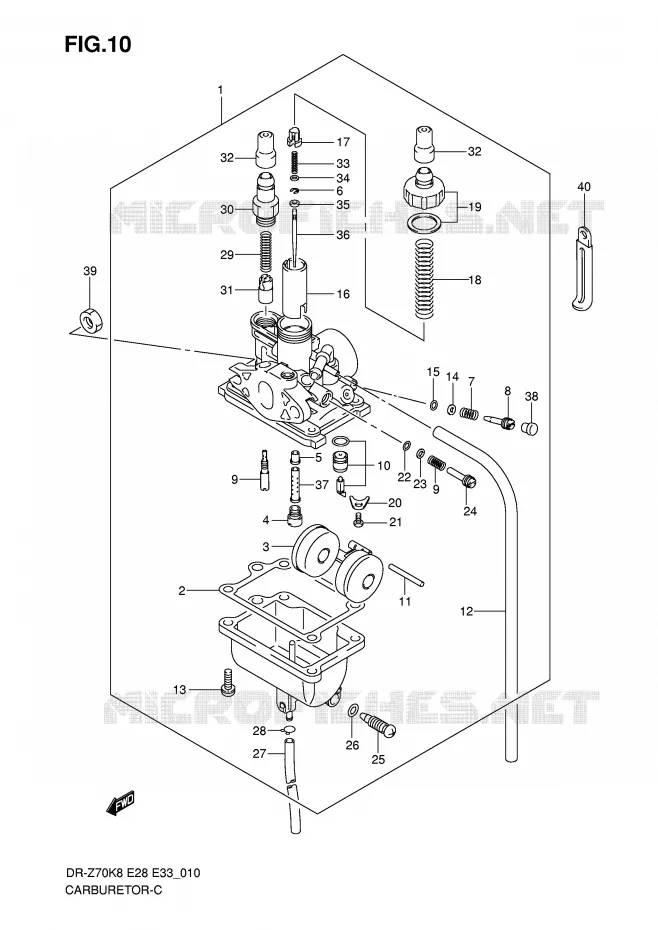 CARBURATEUR Suzuki MOTO 70 DR-Z 2012  DR-Z70L0(E28/E33)