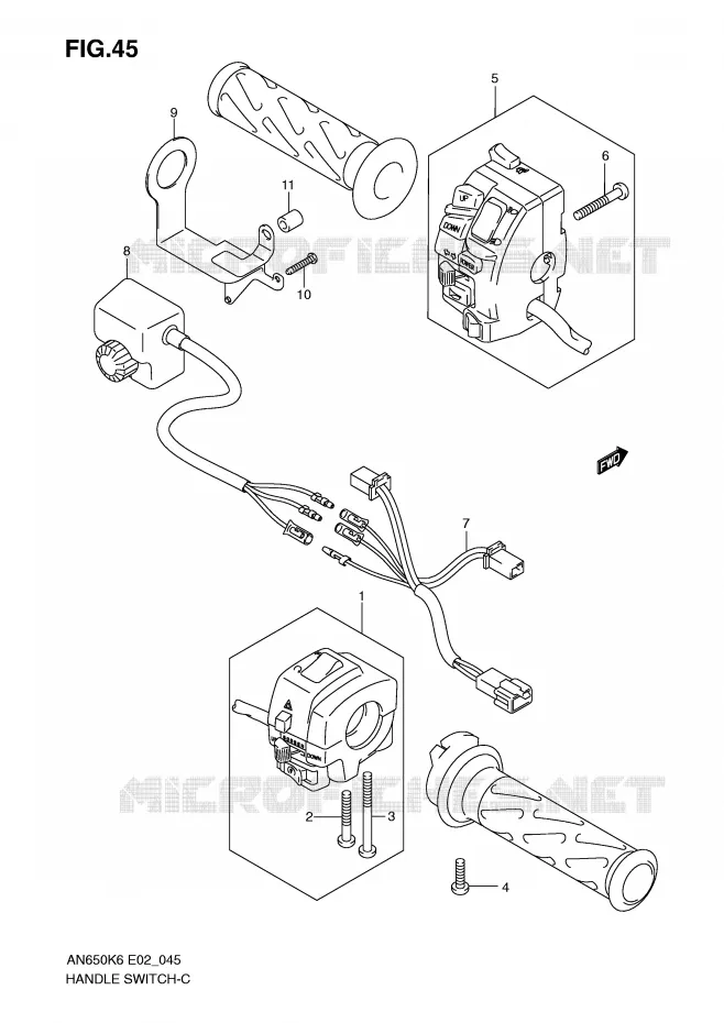 COMMODOS (AN650AK6/AK7/AK8/AZK8) Suzuki SCOOTER 650 BURGMAN 2009  AN650AK9(E2)