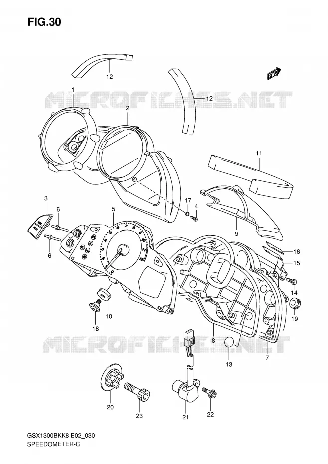 COMPTEUR Suzuki MOTO 1300 B-KING 2008  GSX1300BKAU2K8(E2)