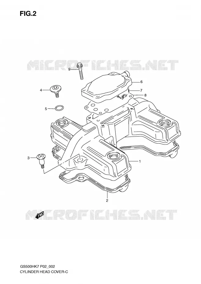 COUVERCLE DE CULASSE Suzuki MOTO 500 GS-F 2007  GS500FMK7(P02)
