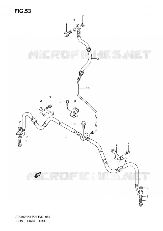 DURITE DE FREIN AVANT Suzuki QUAD 400 EIGER 2008  LT-A400FK8(P28/P33)