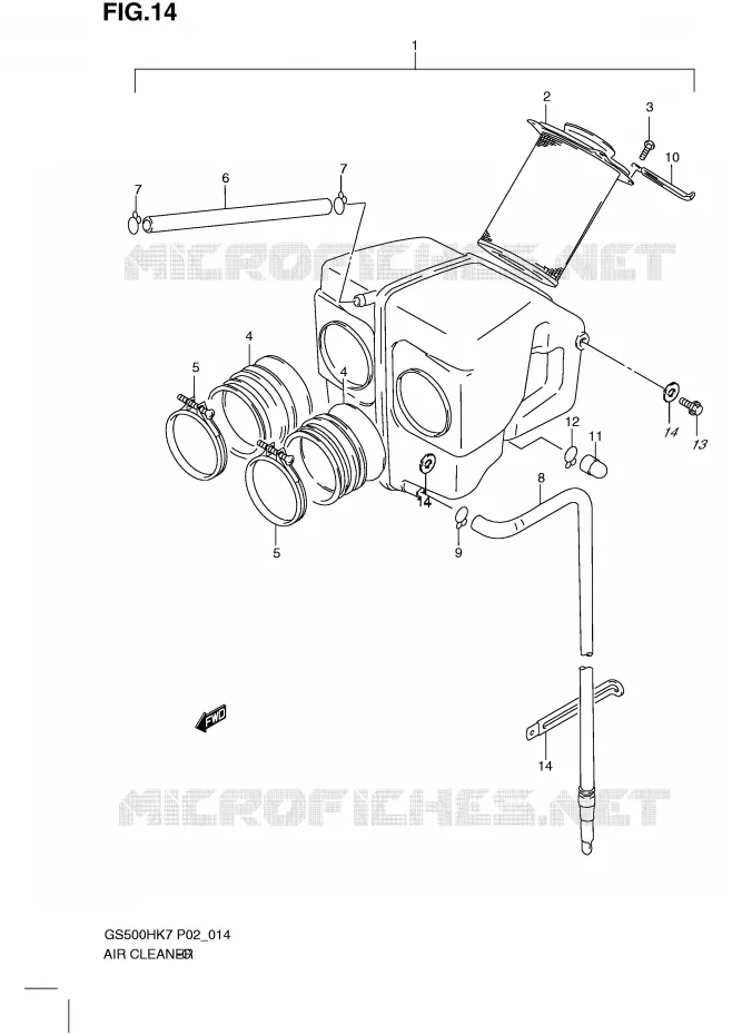 FILTRE A AIR Suzuki MOTO 500 GS-F 2007  GS500FMK7(P02)