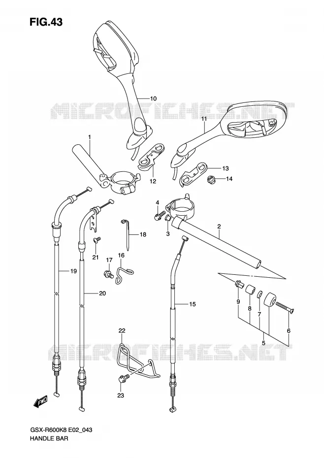 GUIDON Suzuki MOTO 600 GSX-R 2009  GSX-R600UEK9(E2)