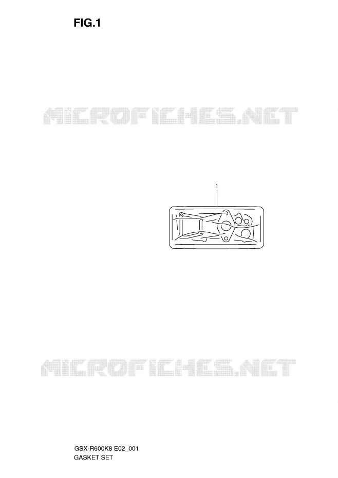 KIT JOINTS Suzuki MOTO 600 GSX-R 2010  GSX-R600UEL0(E2)