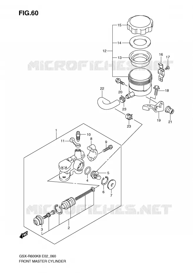 MAITRE CYLINDRE AVANT Suzuki MOTO 600 GSX-R 2010  GSX-R600UEL0(E2)