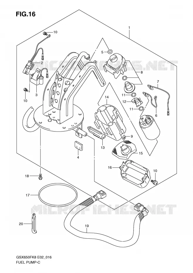 POMPE A ESSENCE Suzuki MOTO 650 GSX-F 2010  GSX650FAL0(E2)