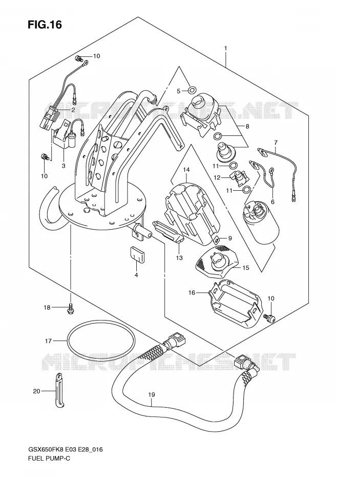 POMPE A ESSENCE Suzuki MOTO 650 GSX-F 2010  GSX650FL0(E3/E28)