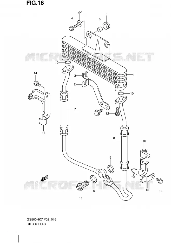 RADIATEUR D'HUILE (GS500FH/FM) Suzuki MOTO 500 GS-F 2007  GS500FMK7(P02)