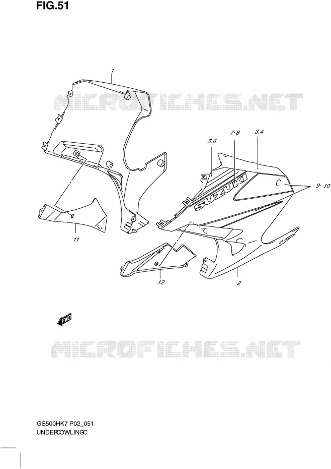 SABOT  (GS500FH/FM/K7) Suzuki MOTO 500 GS-F 2007  GS500FMK7(P02)