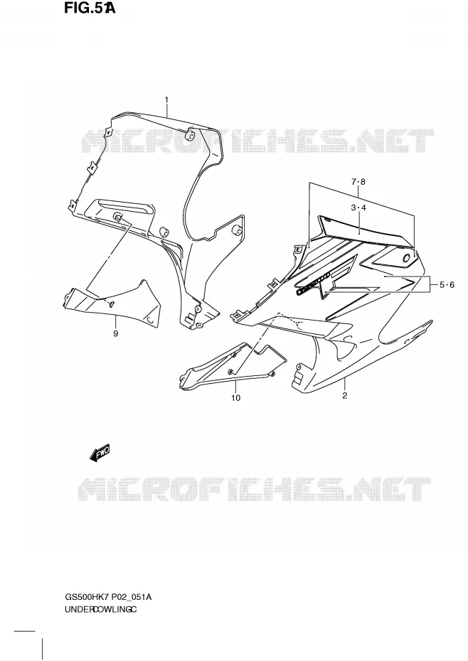 SABOT  (GS500FHK8) Suzuki MOTO 500 GS-F 2007  GS500FMK7(P02)