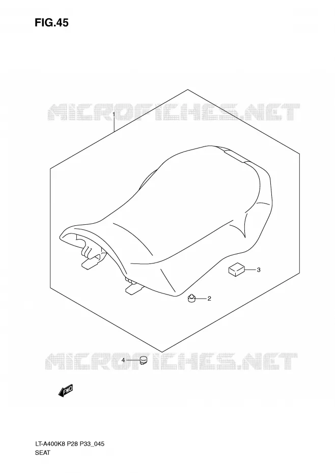 SELLE Suzuki QUAD 400 KINGQUAD 2010  LT-A400L0(P28/P33)