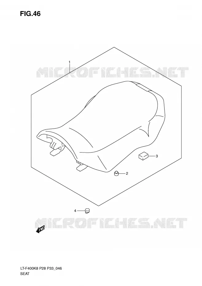 SELLE Suzuki QUAD 400 KINGQUAD 2010  LT-F400L0(P28/P33)