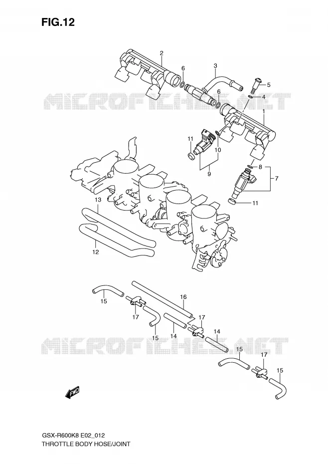 SYSTÈME D'INJECTION Suzuki MOTO 600 GSX-R 2009  GSX-R600UEK9(E2)
