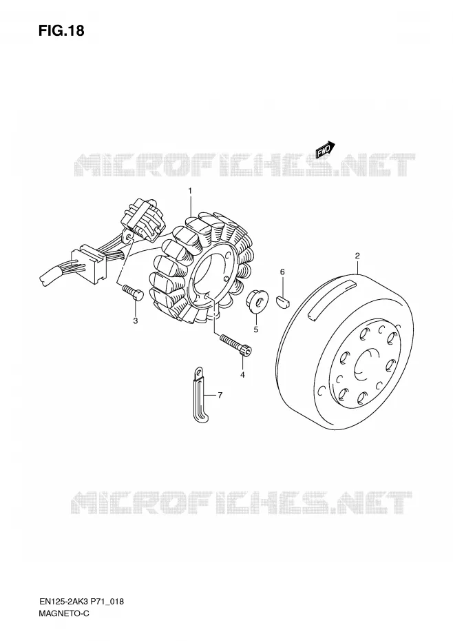 ALLUMAGE ROTOR - STATOR Suzuki MOTO 125 EN 2008  EN125HUK8(P71)