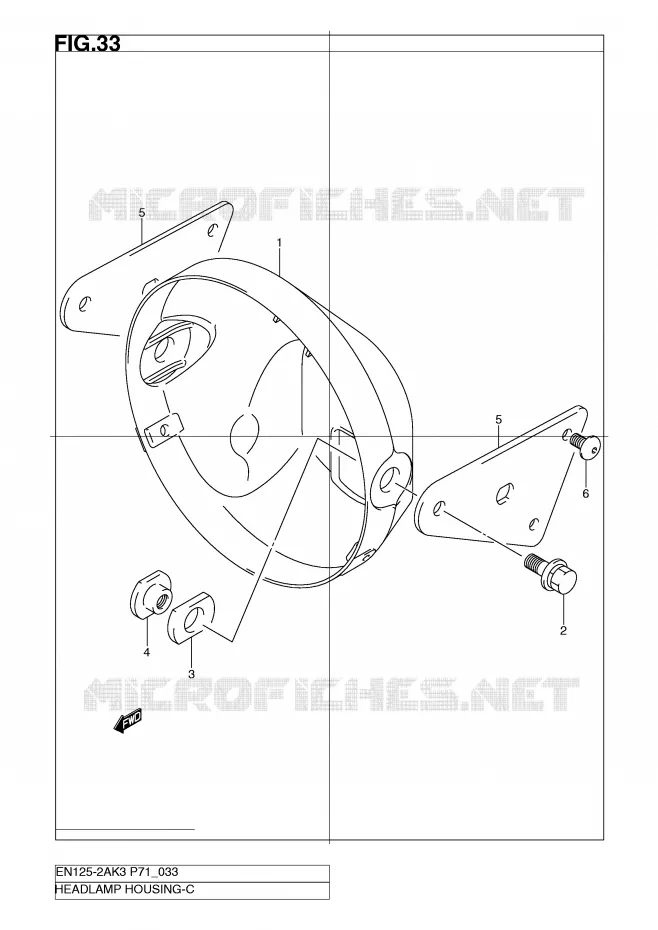 BOL DE PHARE Suzuki MOTO 125 EN 2007  EN125-2AK7(P71)