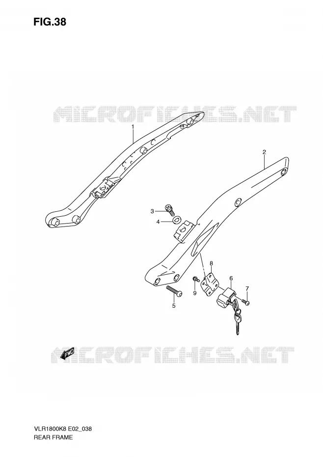 BOUCLE ARRIERE Suzuki MOTO 1800 INTRUDER 2010  VLR1800L0(E2)