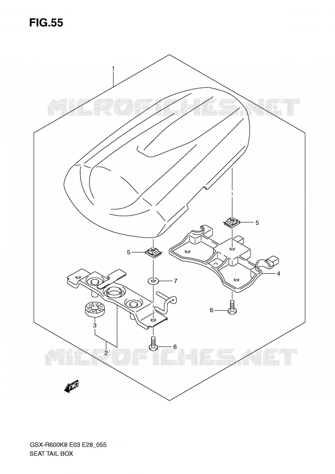 CAPOT DE SELLE Suzuki MOTO 600 GSX-R 2008  GSX-R600K8(E3/E28)