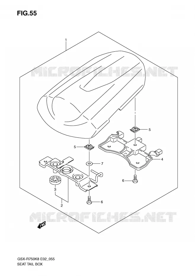 CAPOT DE SELLE Suzuki MOTO 750 GSX-R 2010  GSX-R750L0(E2)