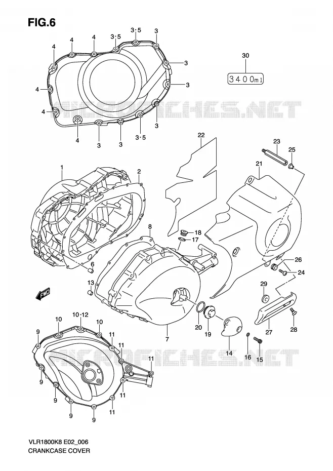 CARTER Suzuki MOTO 1800 INTRUDER 2008  VLR1800TK8(E2)