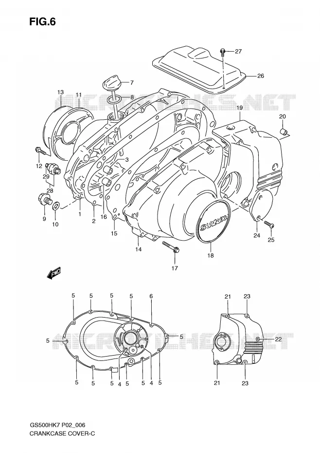CARTER Suzuki MOTO 500 GS-F 2007  GS500FMK7(P02)