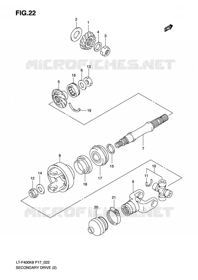 COUPLE CONIQUE (P24) Suzuki QUAD 400 KINGQUAD 2010  LT-F400L0(P17)