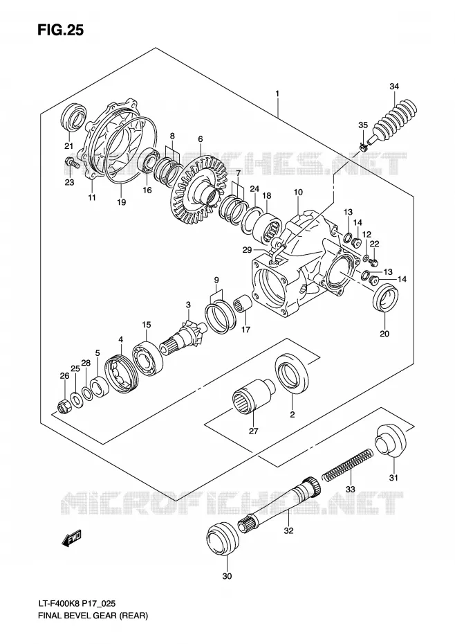 COUPLE CONIQUE (REAR) Suzuki QUAD 400 KINGQUAD 2009  LT-F400K9(P17)