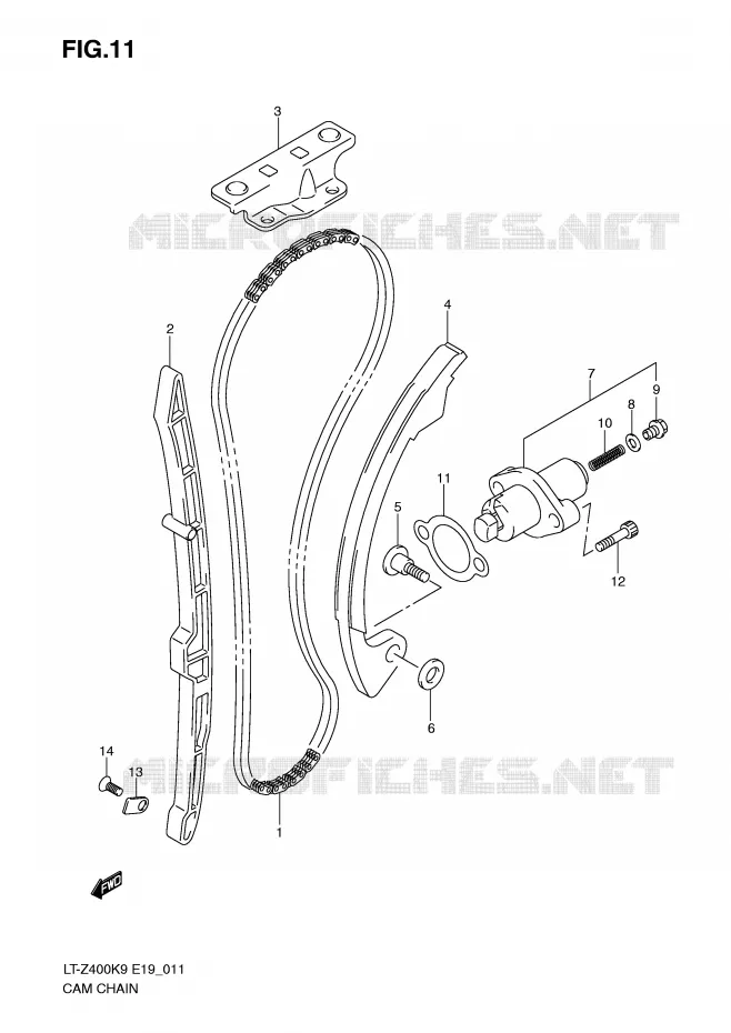 DISTRIBUTION Suzuki QUAD 400 QUADSPORT 2010  LT-Z400L0(E19)
