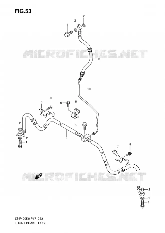 DURITE DE FREIN AVANT Suzuki QUAD 400 KINGQUAD 2008  LT-F400K8(P17)