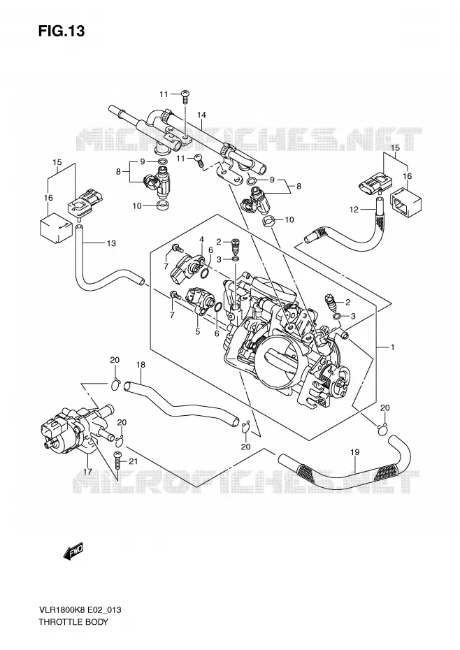 ENSEMBLE INJECTION Suzuki MOTO 1800 INTRUDER 2010  VLR1800TL0(E2)