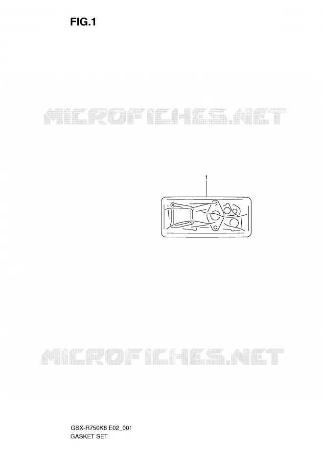 KIT JOINTS Suzuki MOTO 750 GSX-R 2010  GSX-R750UFL0(E2)