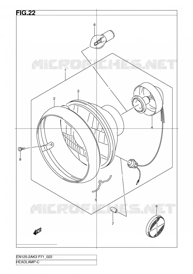 PHARE Suzuki MOTO 125 EN 2003  EN125-2AK3(P71)